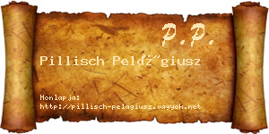 Pillisch Pelágiusz névjegykártya